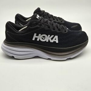 Hoka One One Womens Bondi 8 1127954 BWHT Black Running Shoes Womens Size 9 D